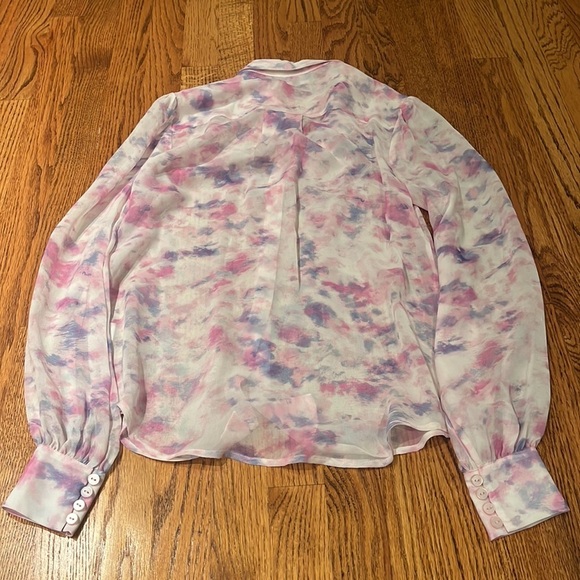 Generation Love Woman’s Tie Dye Silk Button Down Size Xs - Picture 4 of 5